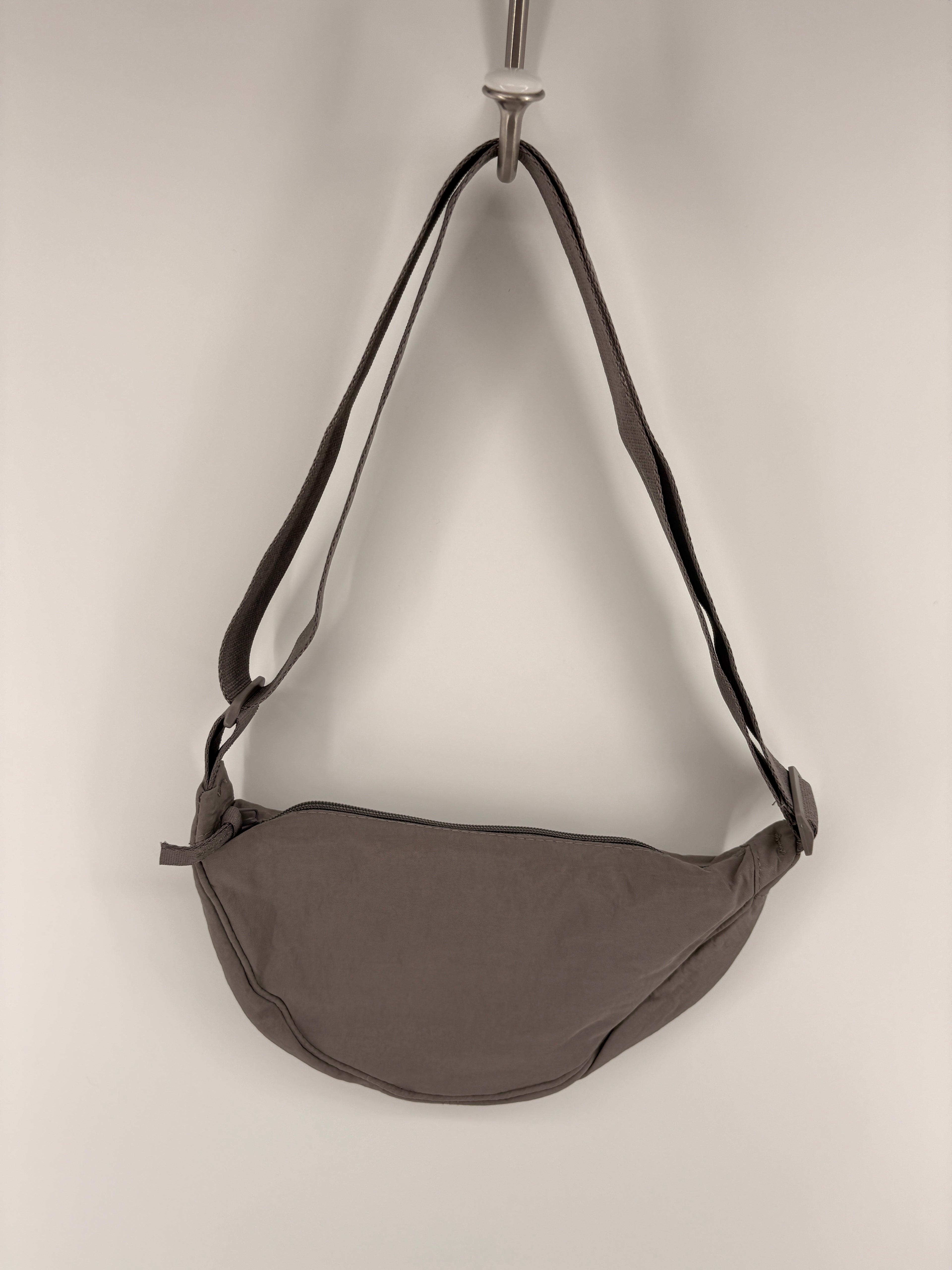 Nylon Half Moon Crossbody Bag