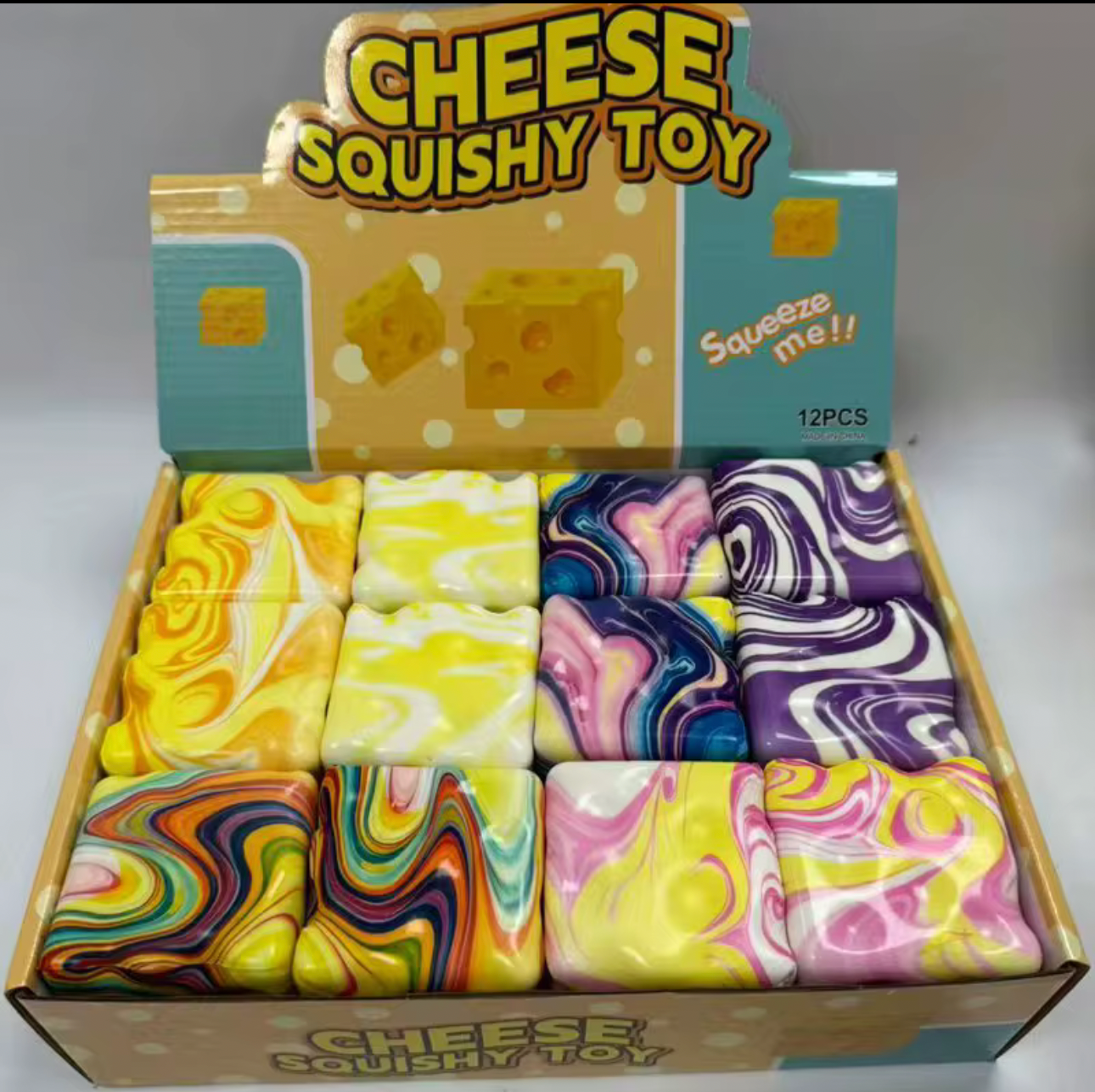 Squishy Cheese Cube Toy