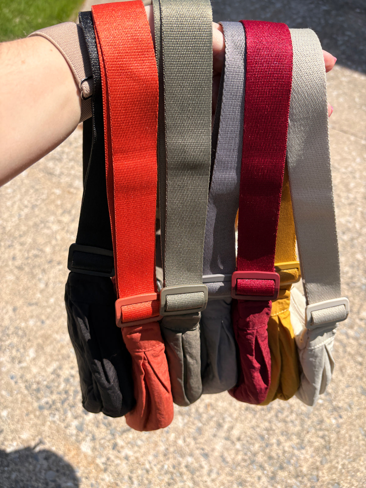 Nylon Half Moon Crossbody Bag