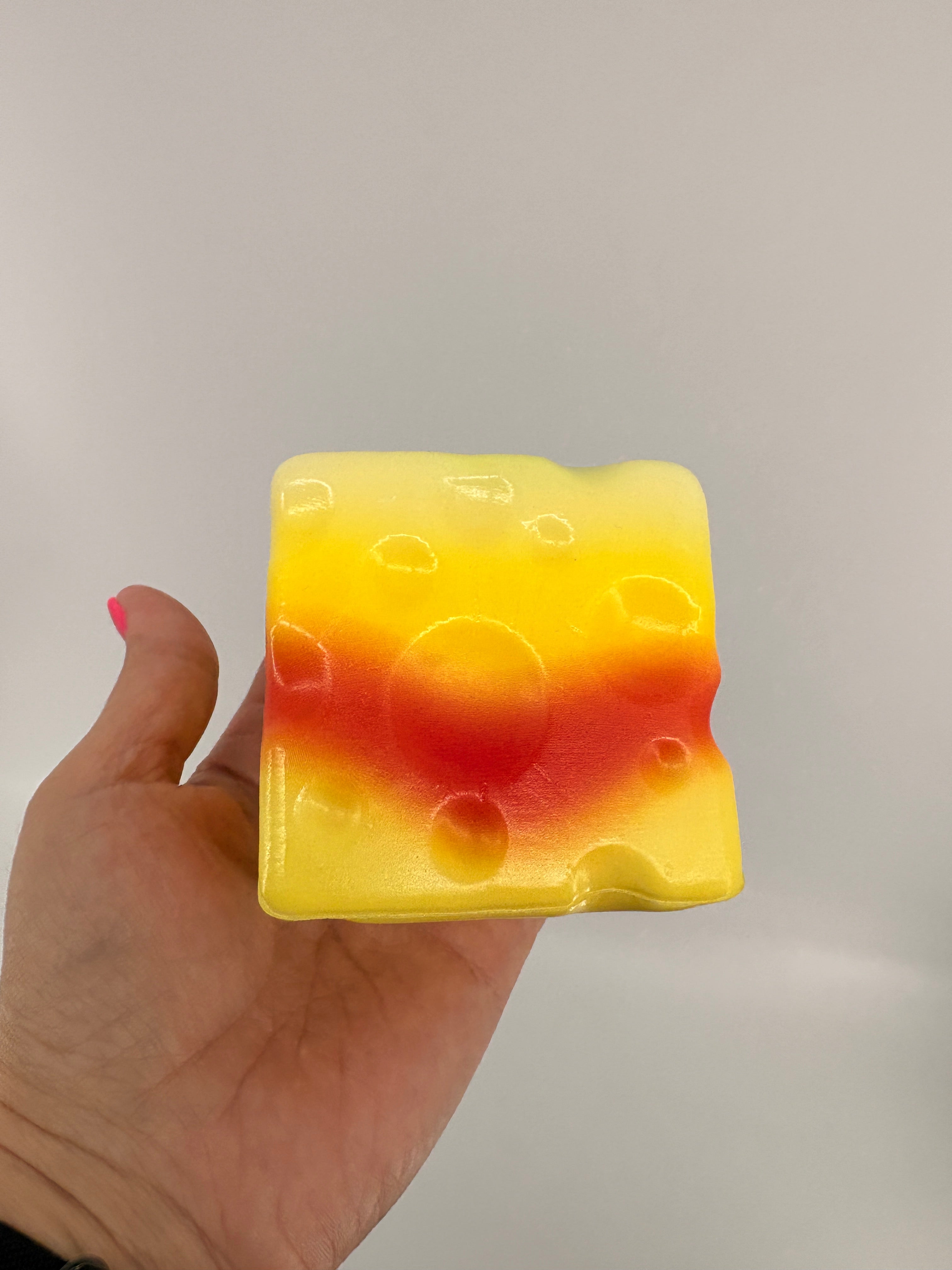 Tie-Dye Squishy Cheese Cube Toy