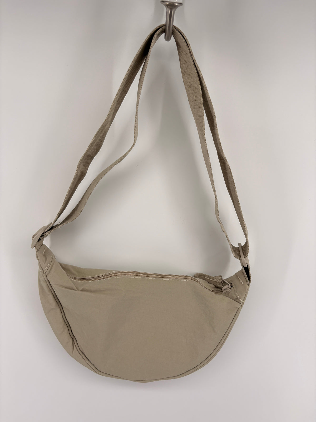 Nylon Half Moon Crossbody Bag