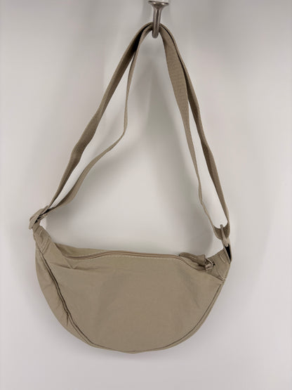 Nylon Half Moon Crossbody Bag