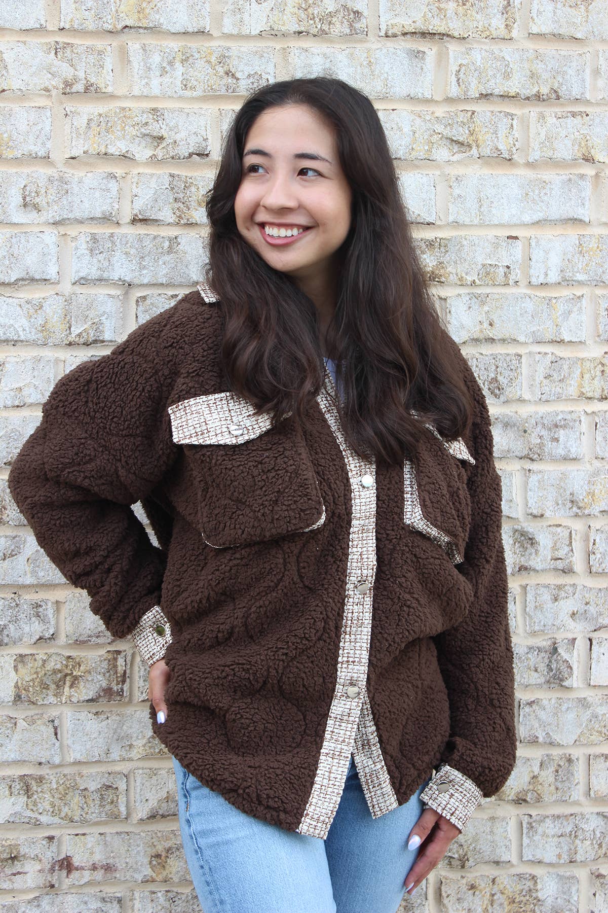 Sherpa/Tweed Shacket