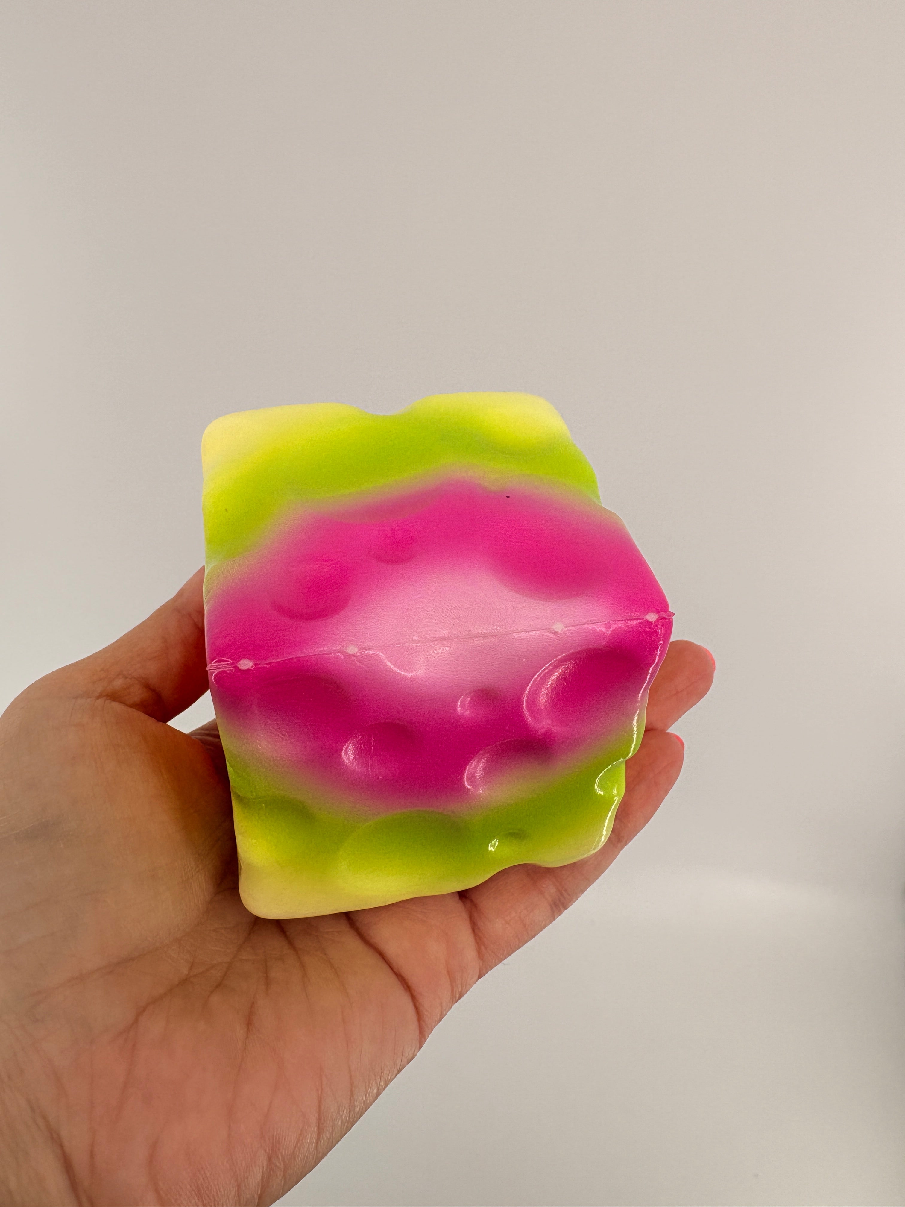 Tie-Dye Squishy Cheese Cube Toy