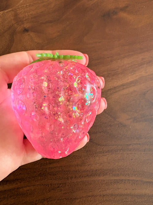 Colored Strawberry Squishy Toy