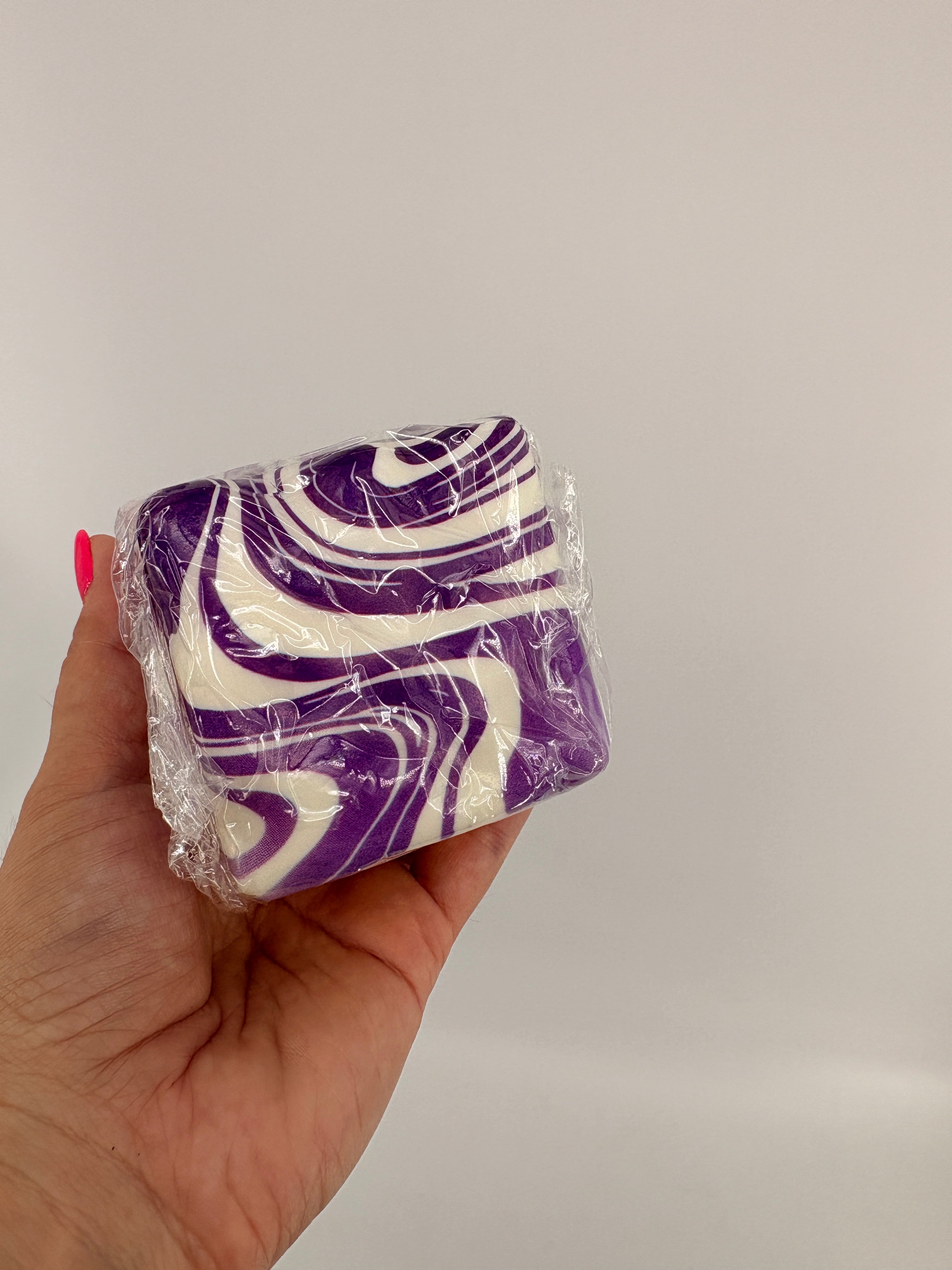 Squishy Swirled Cheese Cube Toy