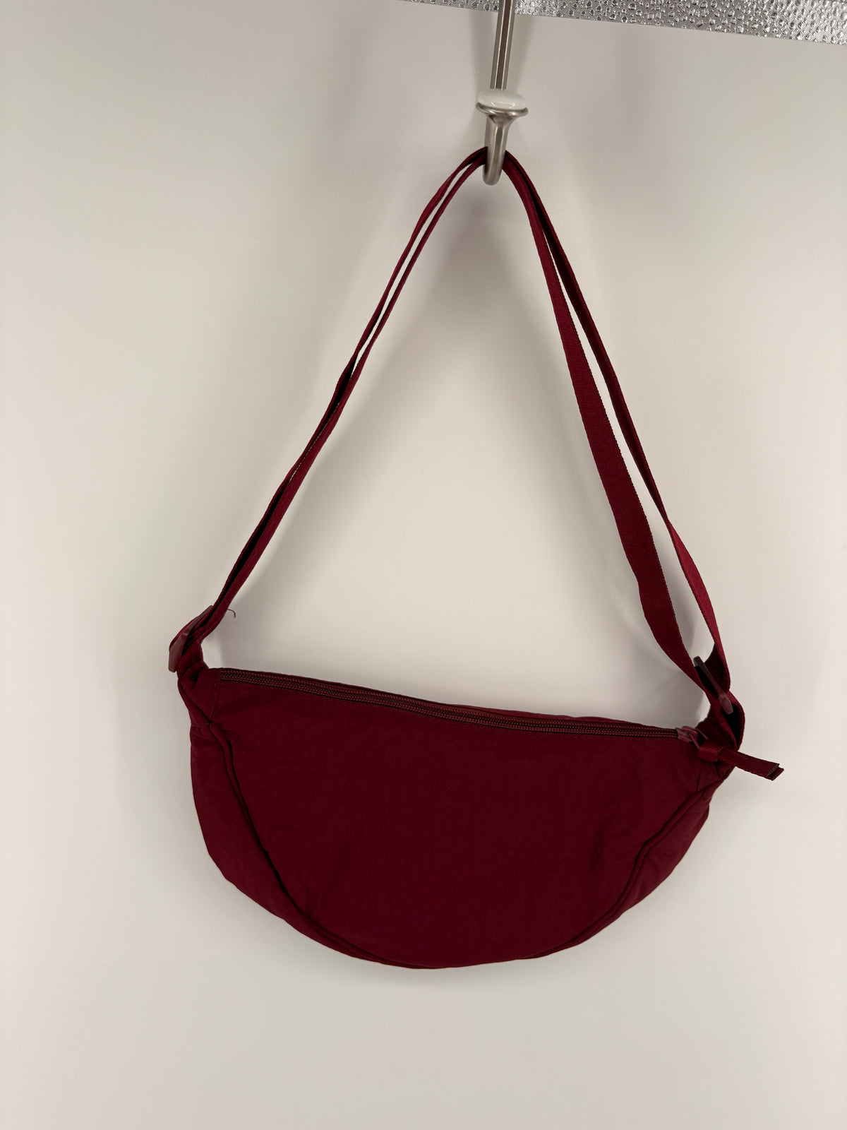 Nylon Half Moon Crossbody Bag