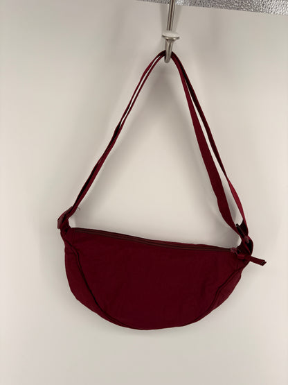 Nylon Half Moon Crossbody Bag