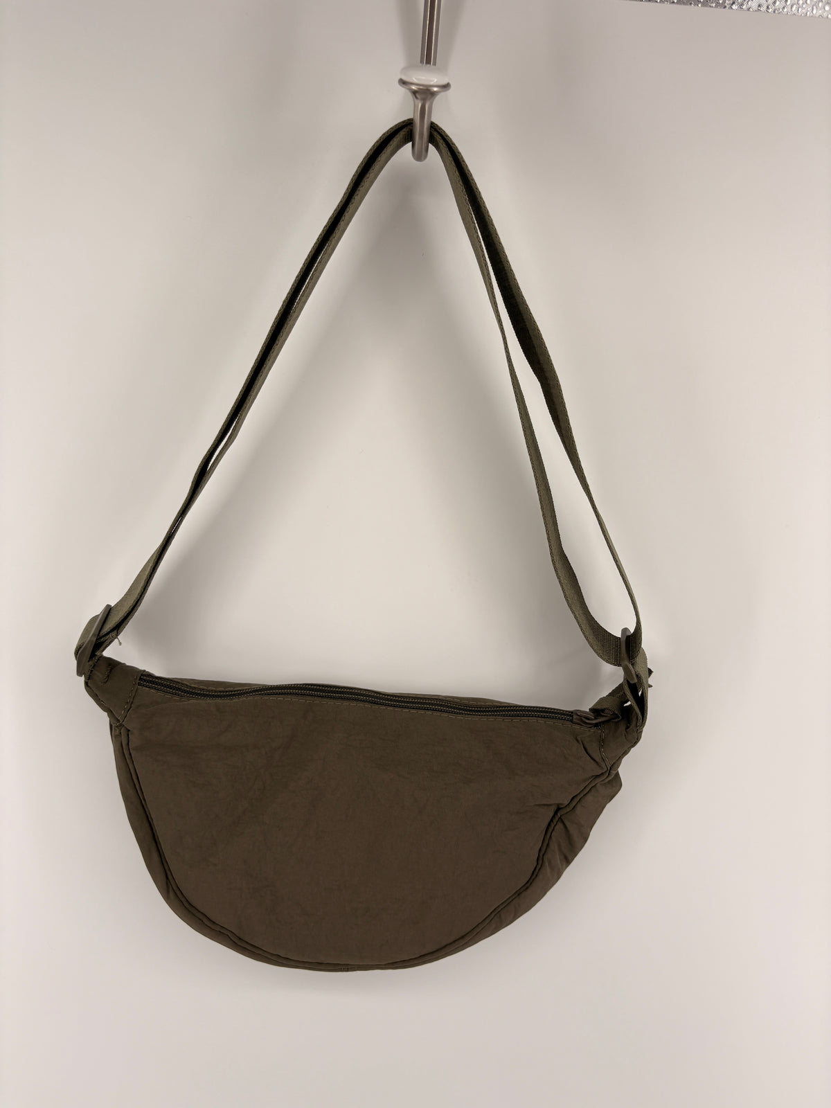 Nylon Half Moon Crossbody Bag