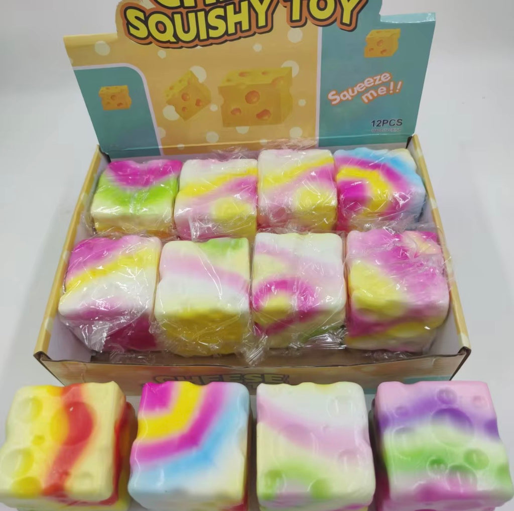 Squishy Cheese Cube Toy