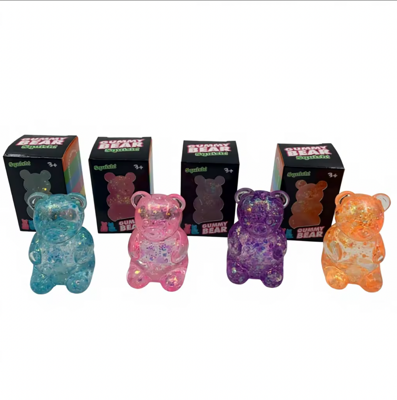 Squishy Glitter Mini Gummy Bear