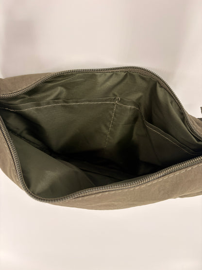 Nylon Half Moon Crossbody Bag