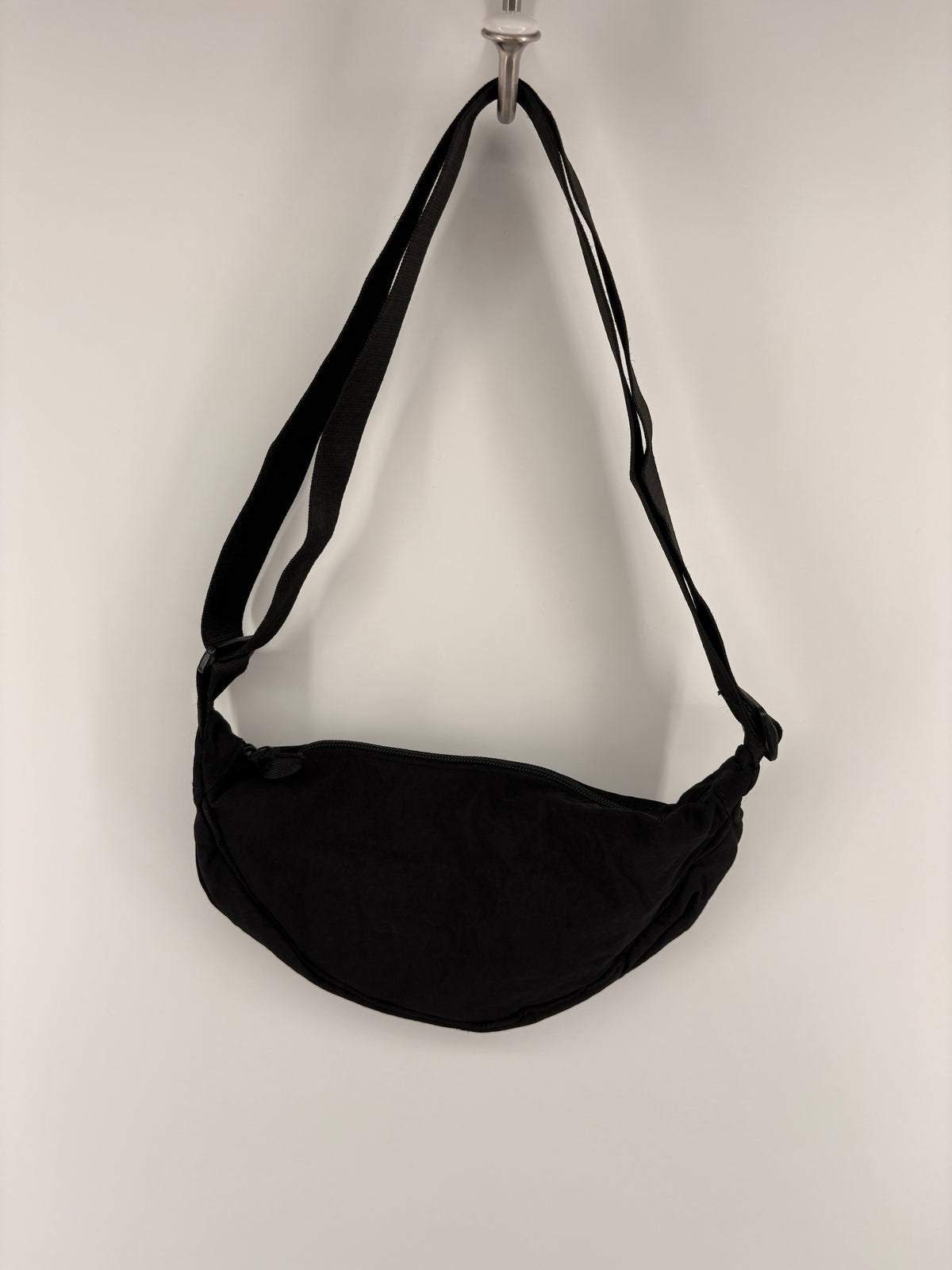 Nylon Half Moon Crossbody Bag
