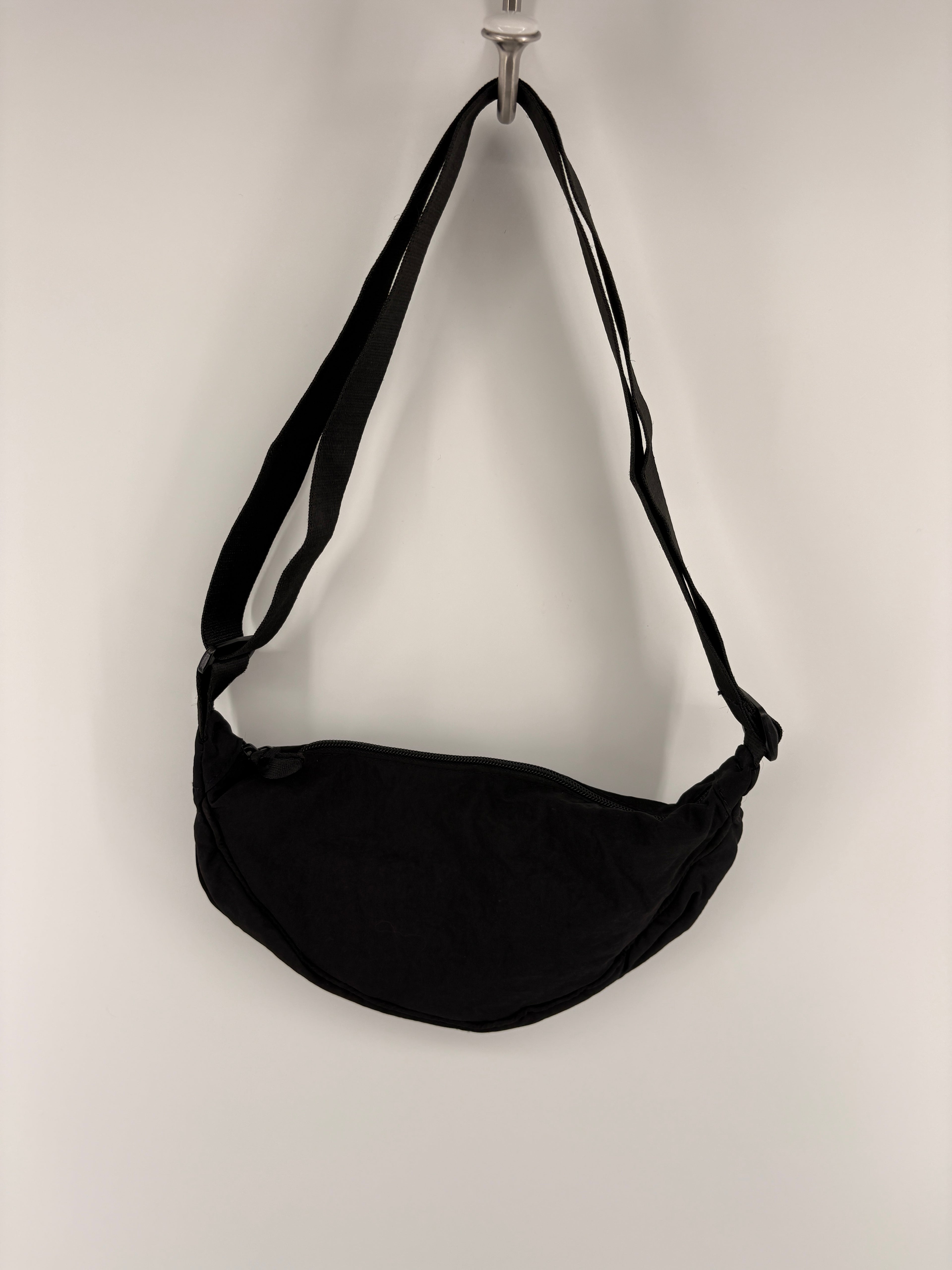 Nylon Half Moon Crossbody Bag