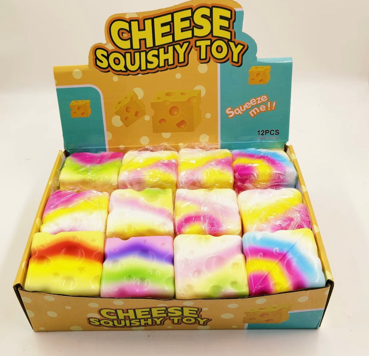 Squishy Cheese Cube Toy
