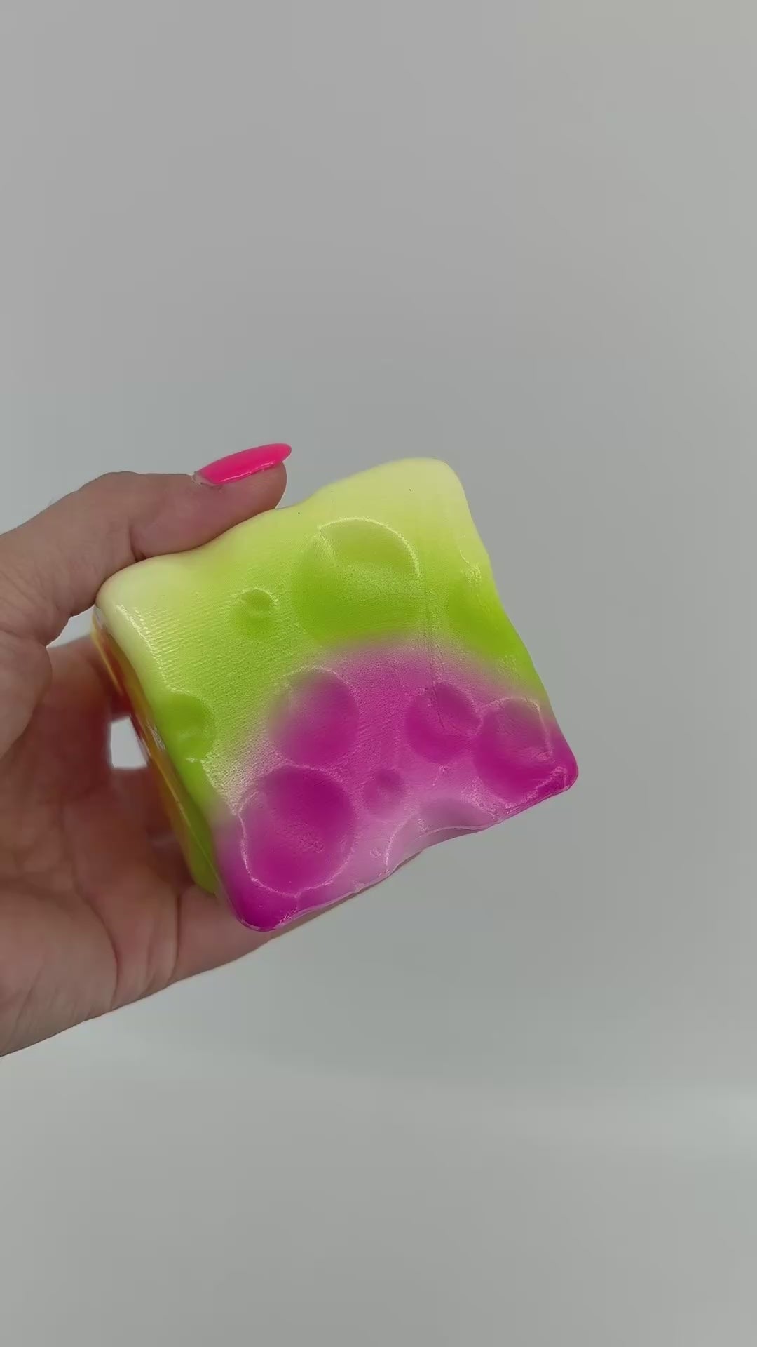 Tie-Dye Squishy Cheese Cube Toy